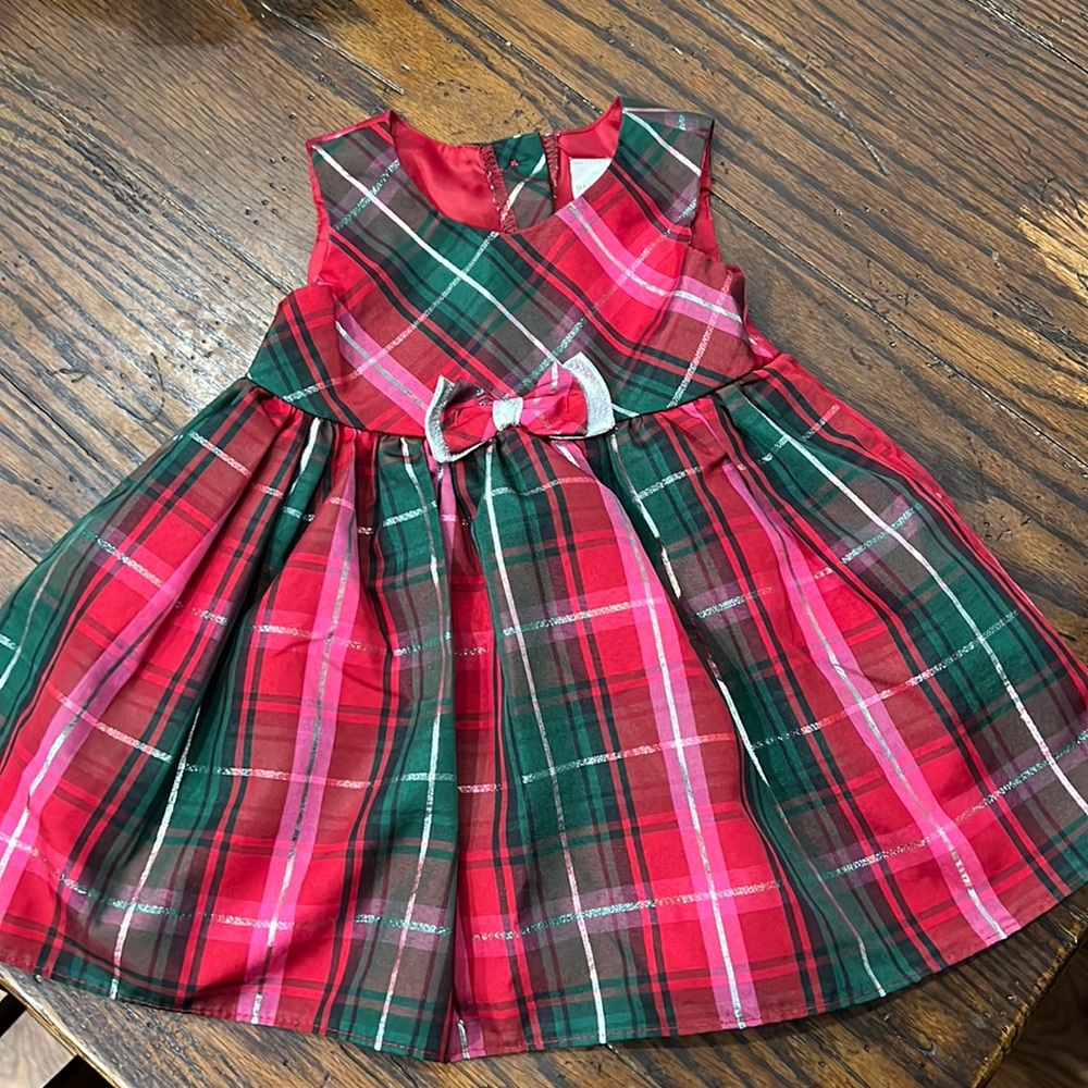 Infant Girl George 6 - 9 months Plaid Holiday Dress